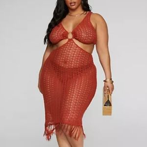 Yvonne O-Ring Crochet Cover-Up Dress